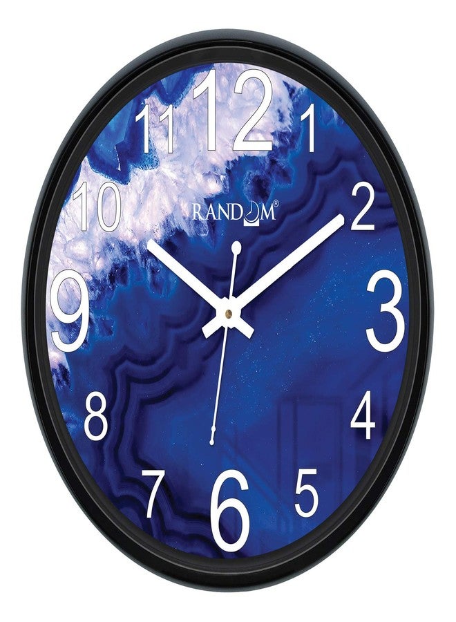 راندم ساعات حائط بلاستيكية وزجاجية مزخرفة عشوائية مقاس 12 بوصة للمنزل، غرفة المعيشة، الردهة، المطبخ، ساعة حائط أنيقة تناظرية بلاستيكية - Image 1